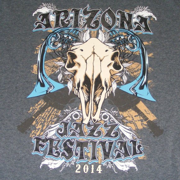 ARIZONA JAZZ FESTIVAL Tshirt, 2XL, Boyz II Men, Charlie Wilson, Gray, SS 2014 - Picture 2 of 11